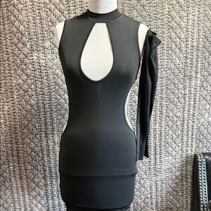 Black Sleeveless Mini Dress